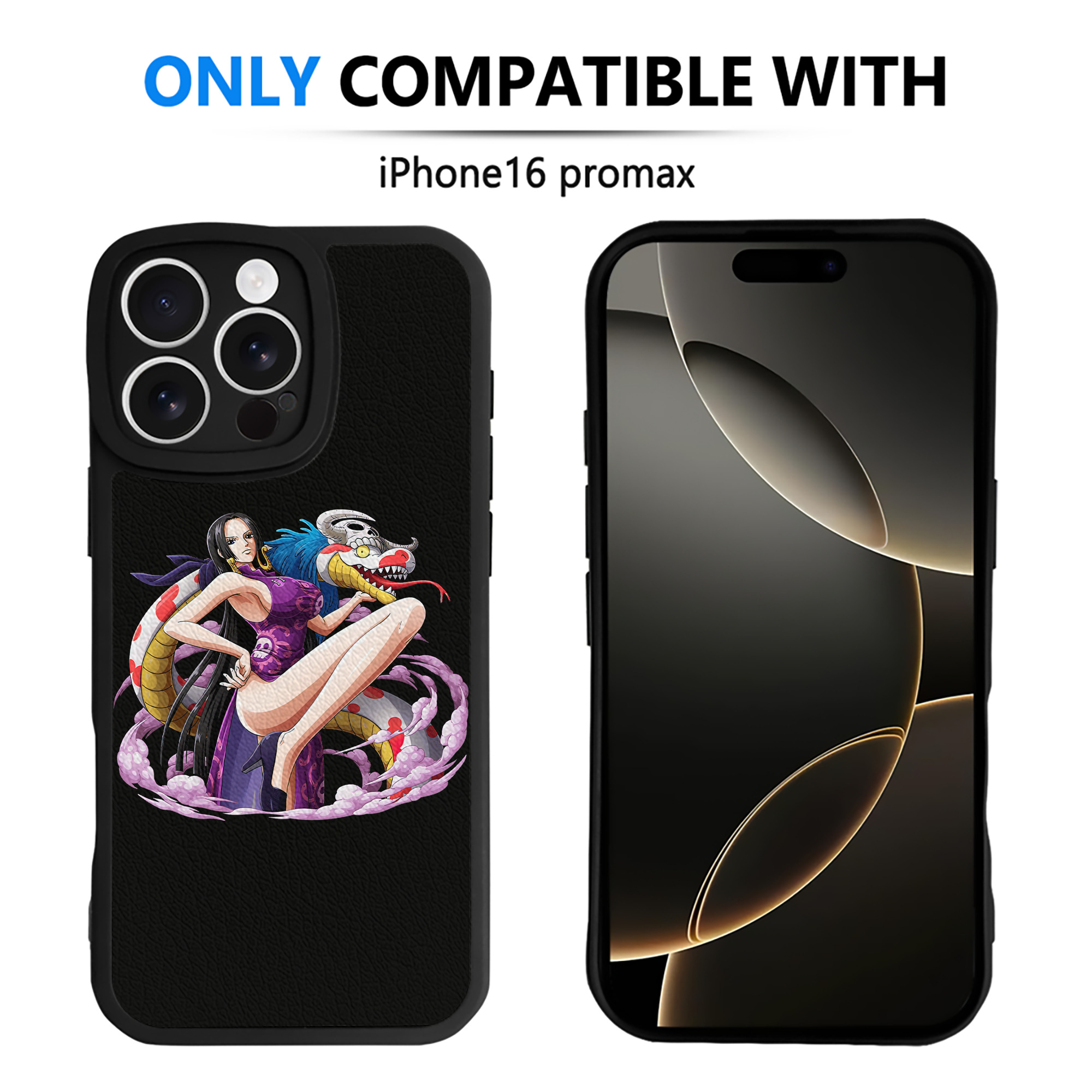 （画像用） ワンピース ボア・ハンコック ONE PIECE Boa·Hancock 【iPhone 16シリーズ対応】シリコンスマホケース（レザー調） 材質：シリコン